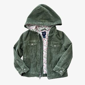 GAP Kids Olive Green Cat Print Jacket 4-5